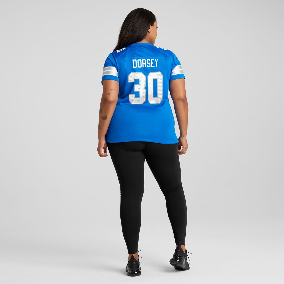 Khalil Dorsey Detroit Lions Nike Women's Team Game Jersey - Blue