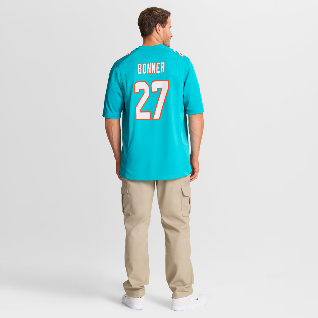 Ethan Bonner Miami Dolphins Nike Game Jersey - Aqua
