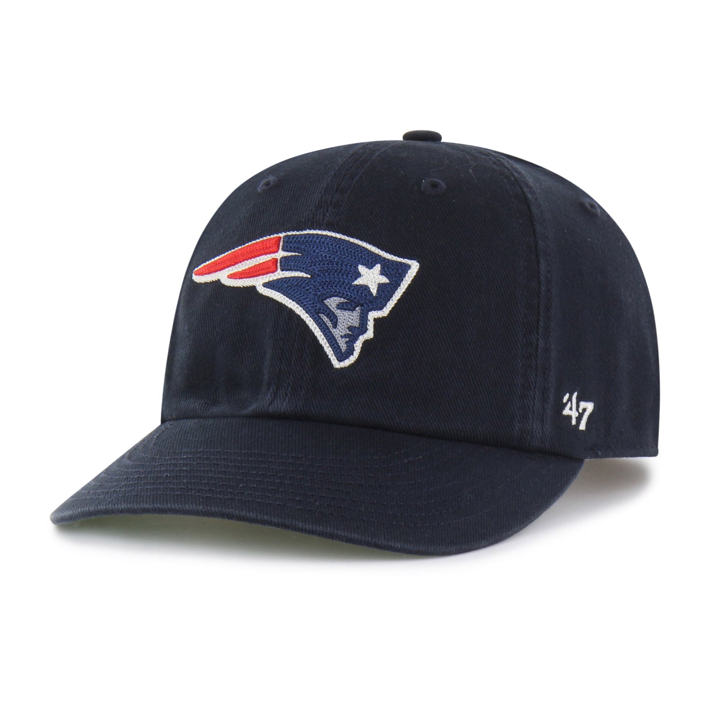 NEW ENGLAND PATRIOTS CHAIN SIDE STITCH '47 CLEAN UP ROUND VISOR