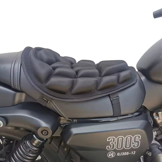 Bullhorn 3D Motorcycle Anti-Slip Wear-Resistant Seat Cushion, Universal Seat Cushion for Electric Motorcycles and Motorcycles, S