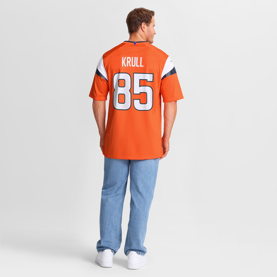 Lucas Krull Denver Broncos Nike Team Game Jersey - Orange