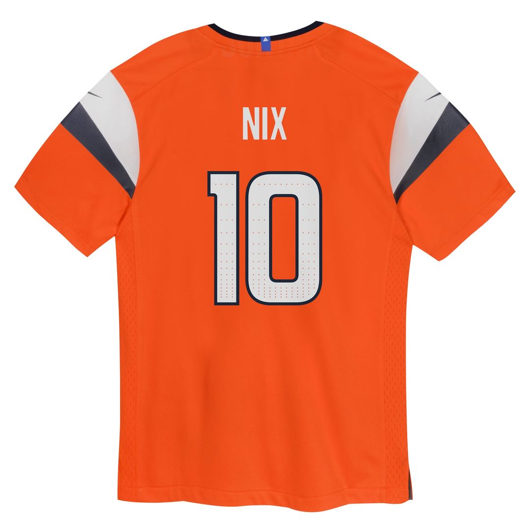 Bo Nix Denver Broncos Nike Infant Team Player Game Jersey - Orange