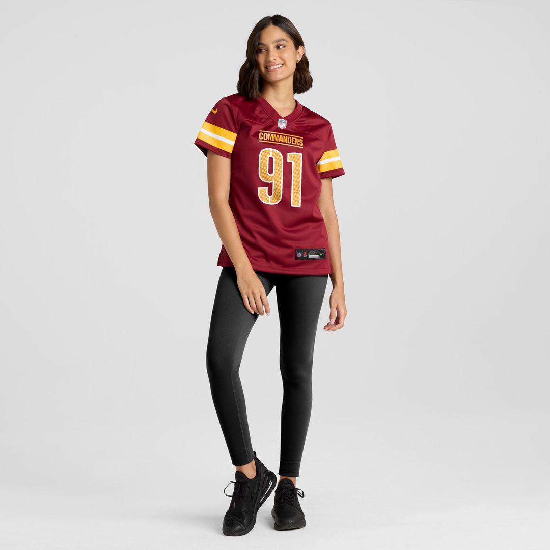 Deatrich Wise Jr. Washington Commanders Nike Women's Team Game Jersey -  Burgundy