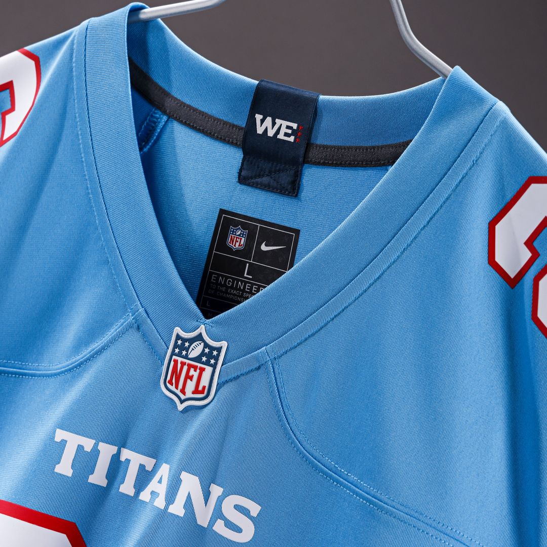 Jermaine Johnson II Tennessee Titans Nike Team Game Jersey - Light Blue