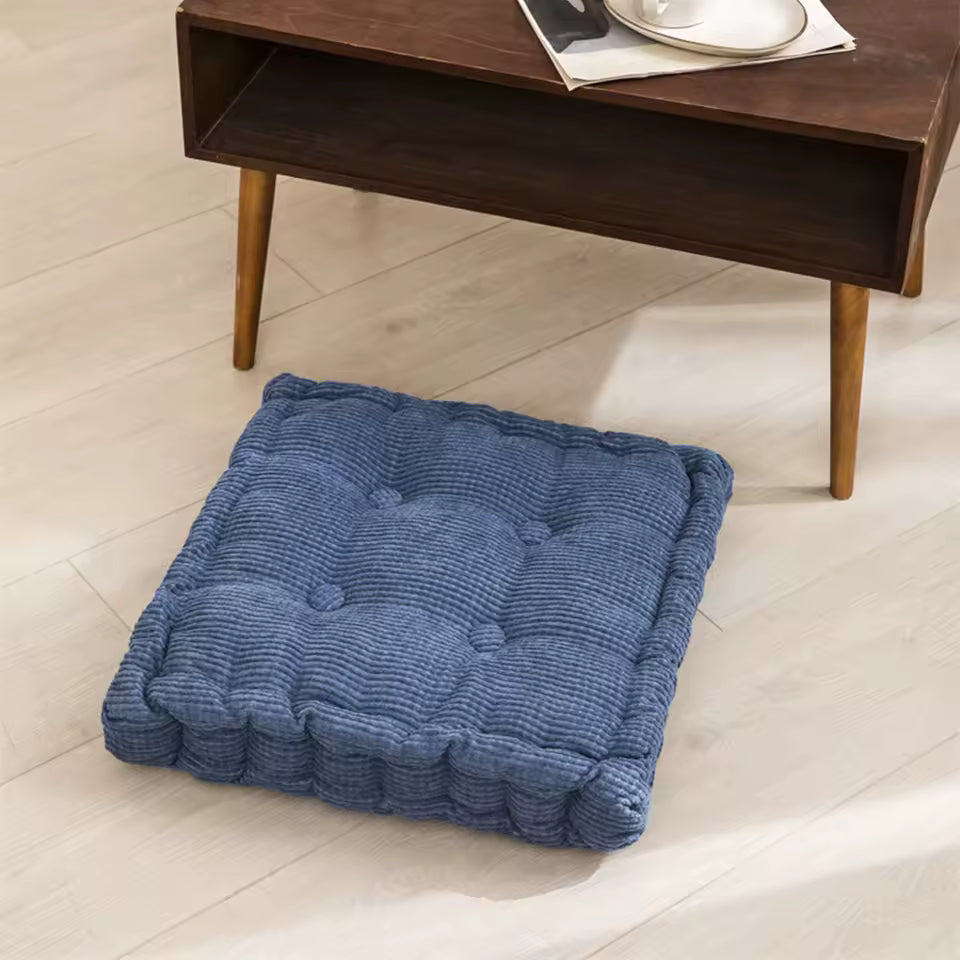 1 PC Degrees of Comfort Meditation Floor Pillow, Cushion，Square Large Pillows Seating for Adults, Tufted Thick Floor Cushion for