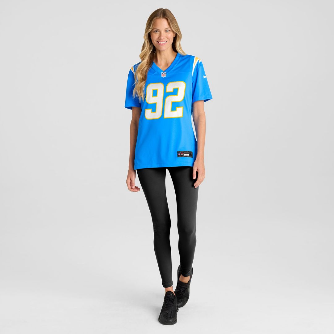 Justin Eboigbe Los Angeles Chargers Nike Women's  Game Jersey -  Powder Blue
